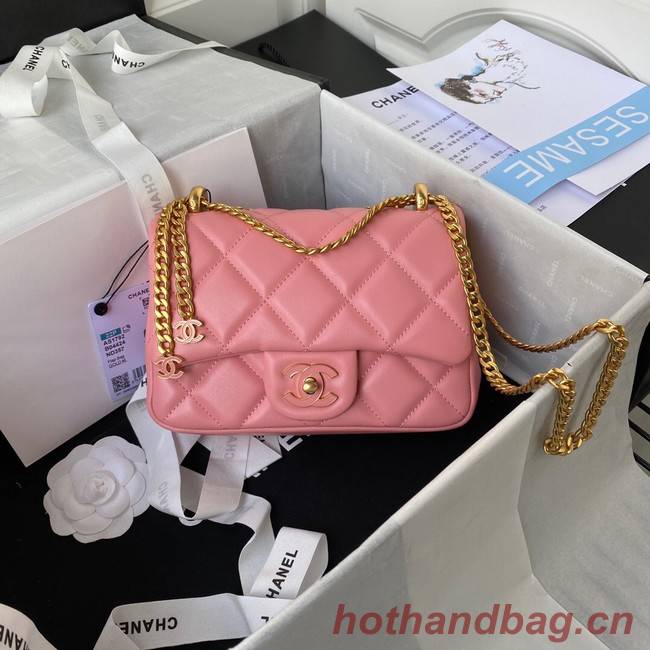 Chanel SMALL Lambskin FLAP BAG AS1792 pink