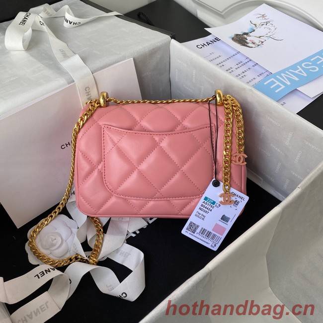 Chanel SMALL Lambskin FLAP BAG AS1792 pink