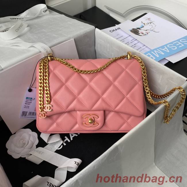 Chanel SMALL Lambskin FLAP BAG AS1793 pink