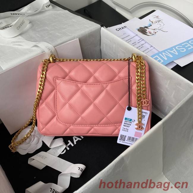 Chanel SMALL Lambskin FLAP BAG AS1793 pink