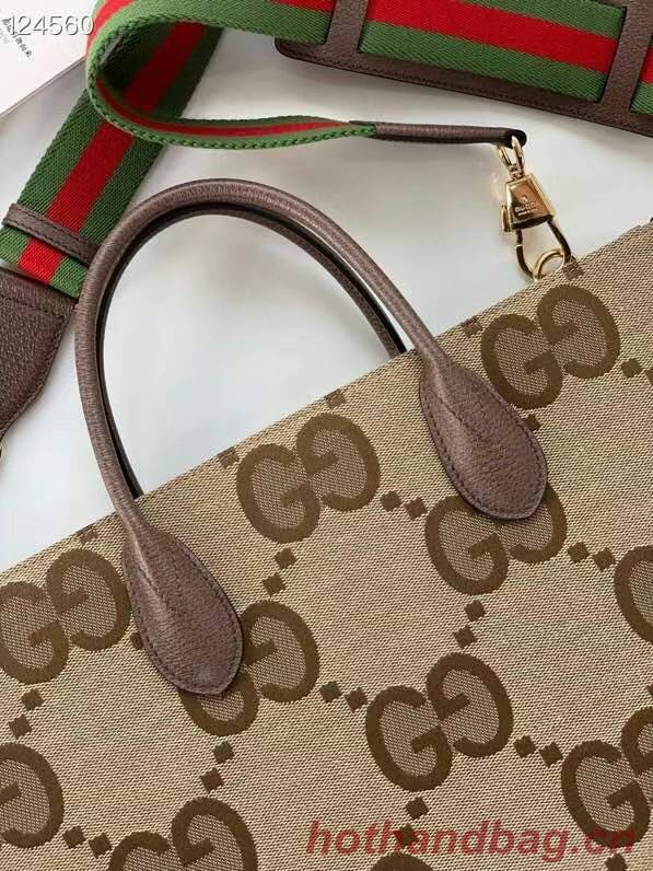 Gucci Tote bag with jumbo GG 678839 brown