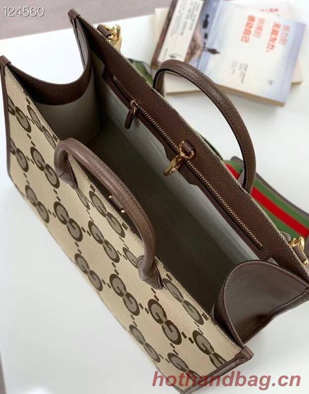 Gucci Tote bag with jumbo GG 678839 brown