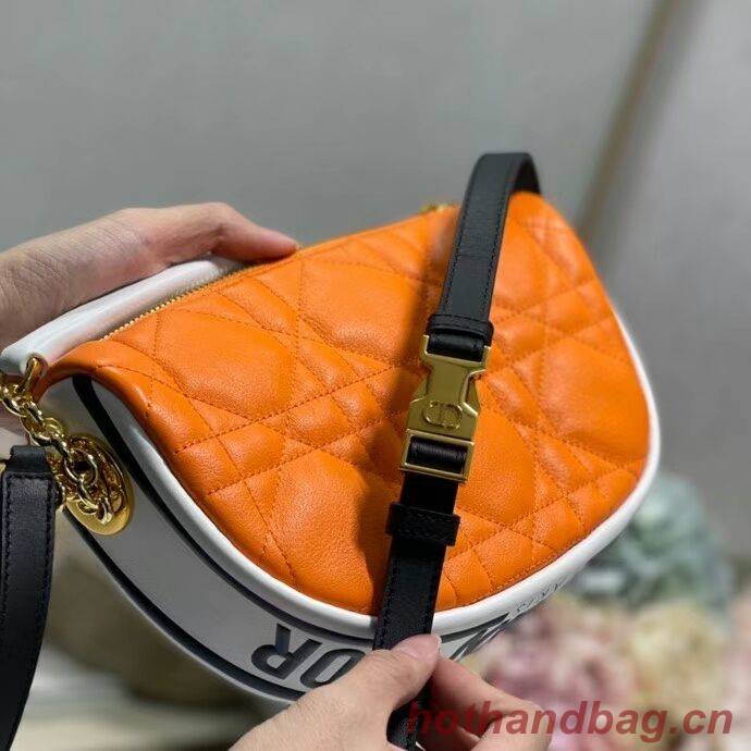 DIOR Shoulder Bag Cannage Lambskin C0617 orange