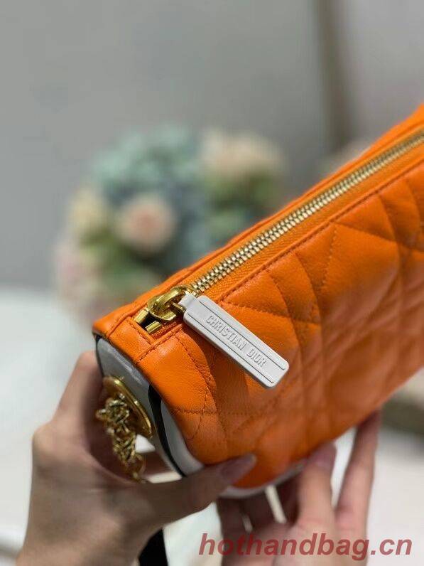 DIOR Shoulder Bag Cannage Lambskin C0617 orange