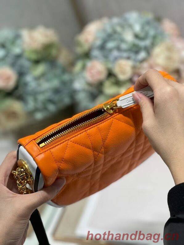 DIOR Shoulder Bag Cannage Lambskin C0617 orange