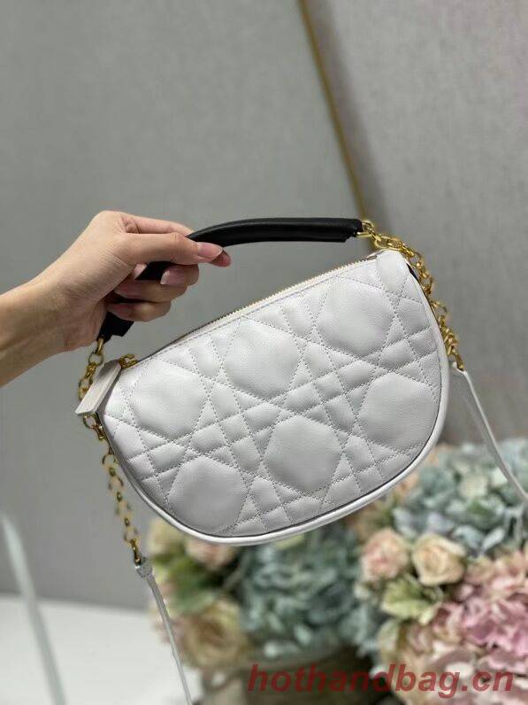 DIOR Shoulder Bag Cannage Lambskin C0617 white