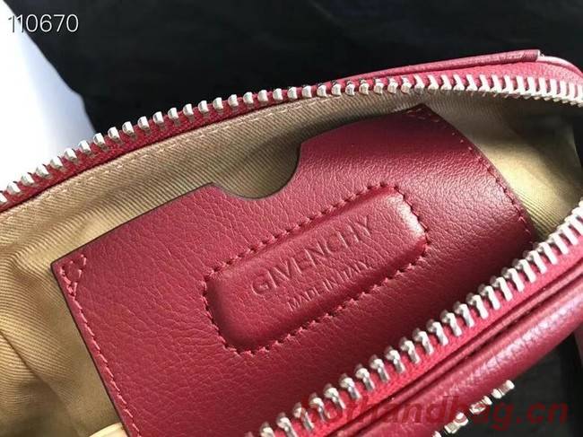 GIVENCHY Original Leather Shoulder Bag 1870 Burgundy