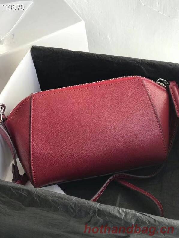 GIVENCHY Original Leather Shoulder Bag 1870 Burgundy