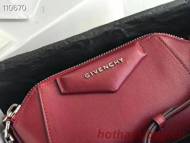 GIVENCHY Original Leather Shoulder Bag 1870 Burgundy