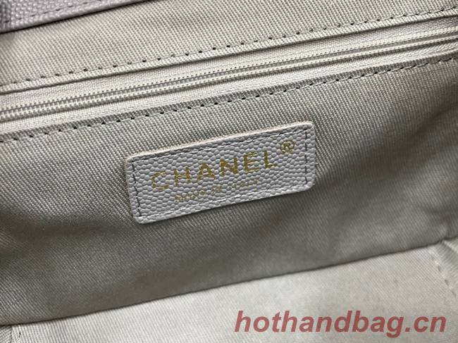 Chanel small flap bag Calfskin & Gold-Tone Metal A93749 light gray