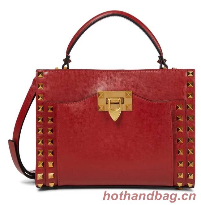 VALENTINO GARAVANI Rockstud Alcove Medium grain calf leather 2B0056 red