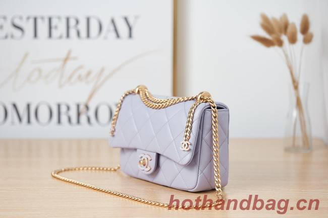 Chanel Flap Lambskin small Shoulder Bag AS3114 Lavender