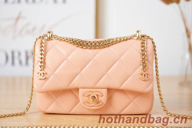 Chanel Flap Lambskin small Shoulder Bag AS3114 pink