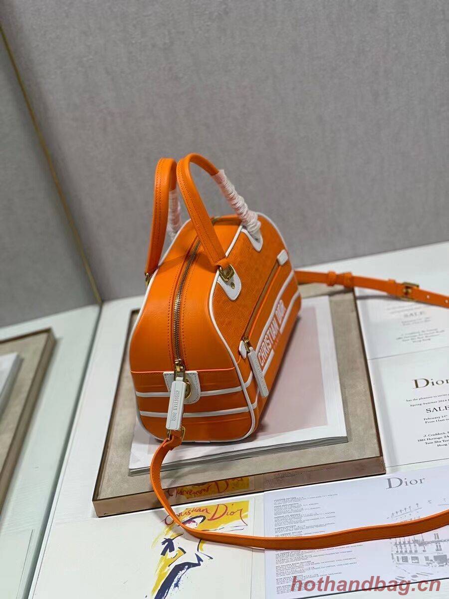 DIOR medium Embossing leather tote Bag A9200 orange