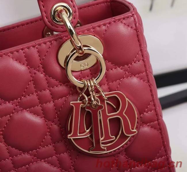 LADY DIOR MY ABCDIOR BAG Cannage Lambskin M0538E red