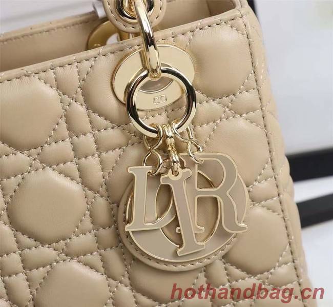 LADY DIOR MY ABCDIOR BAG Cannage Lambskin M0538O apricot