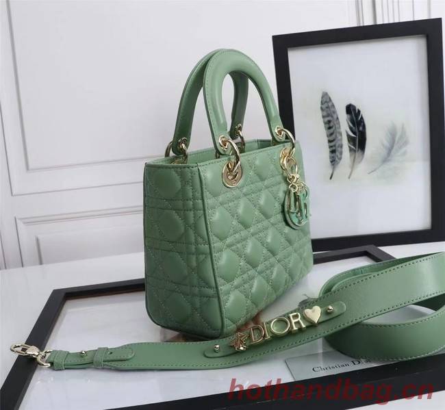 LADY DIOR MY ABCDIOR BAG Cannage Lambskin M0538O green