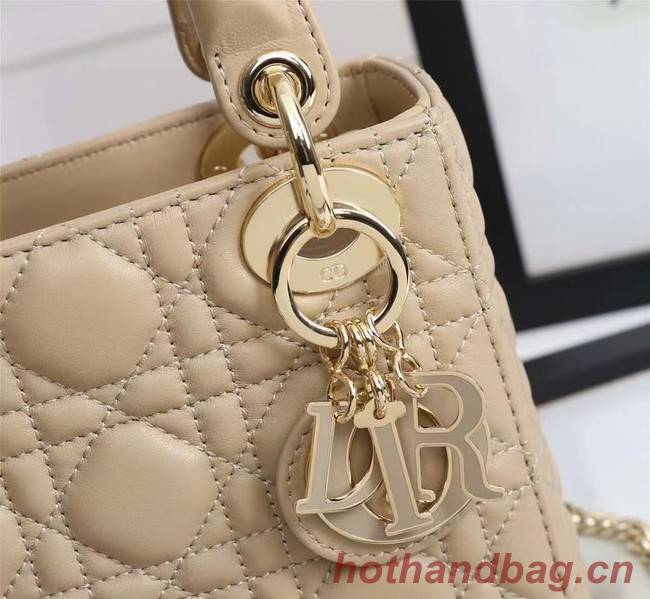 MINI LADY DIOR BAG Lambskin M0566OE Beige