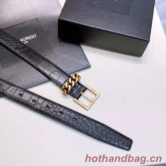 YSL Leather 30MM BELT 0235