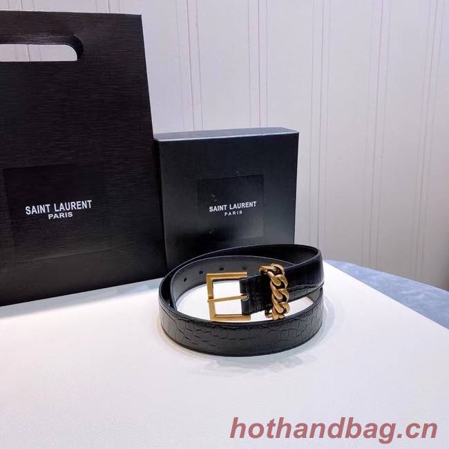 YSL Leather 30MM BELT 0235