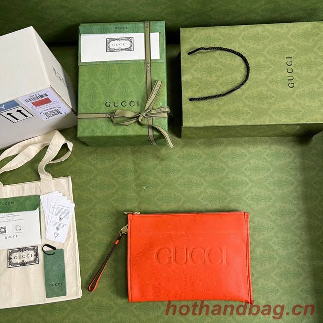 Gucci Ophidia pouch leather 681200 orange