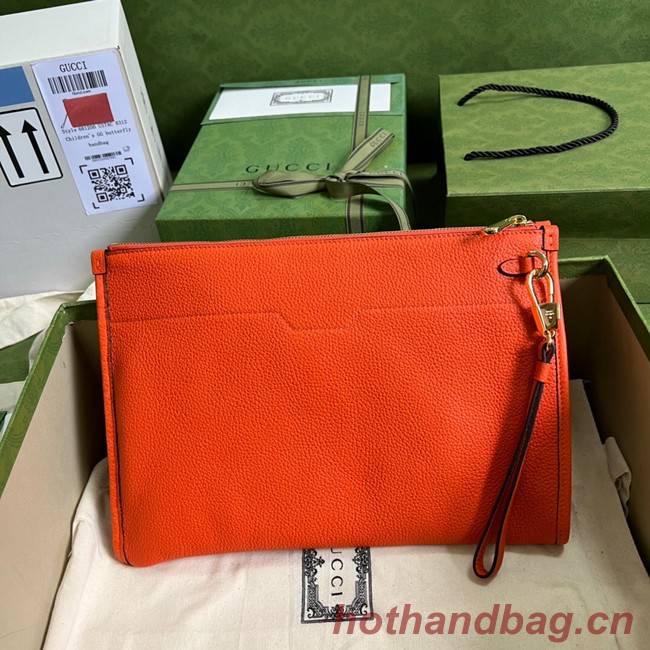 Gucci Ophidia pouch leather 681200 orange