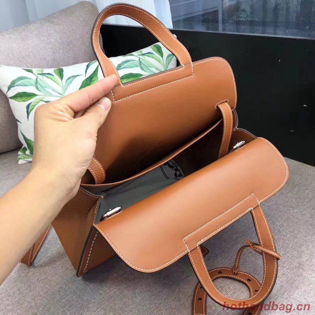 Hermes Halzan Togo Original Leather H3908 Brown