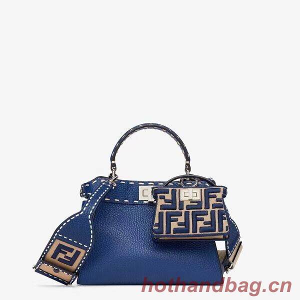 Fendi Peekaboo ISeeU Small leather bag F8636 blue