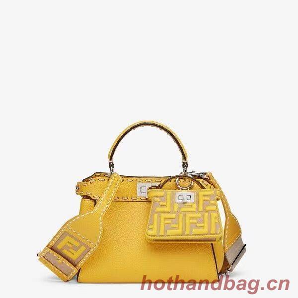 Fendi Peekaboo ISeeU Small leather bag F8636 yellow