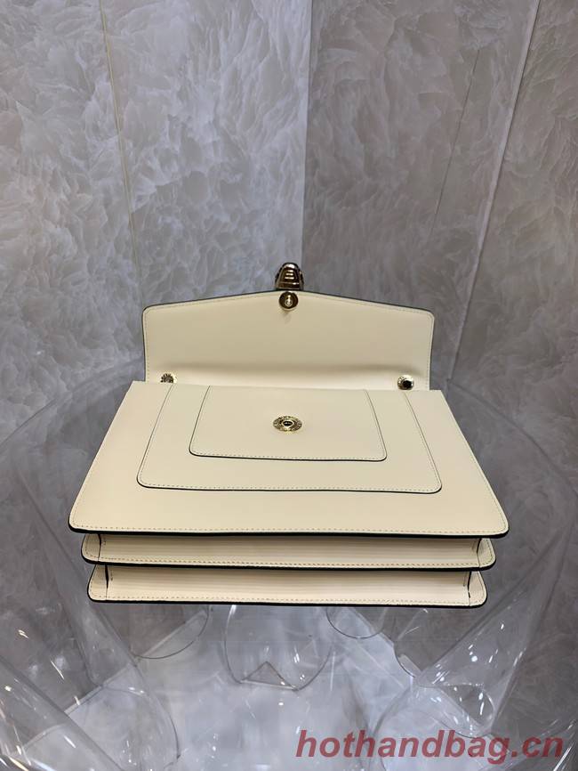 Bvlgari Serpenti Forever leather small crossbody bag 35106 cream