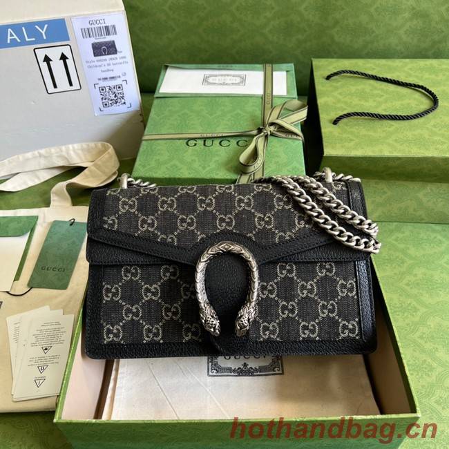 Gucci GG denim Dionysus GG shoulder bag 400249 Black