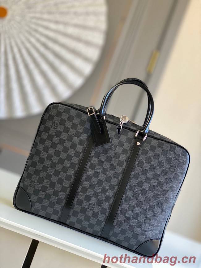 Louis Vuitton Monogram Canvas Porte-Documents Voyage M40225 black