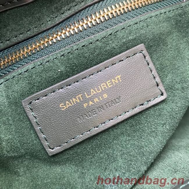 YSL LE 5 A 7 HOBO BAG IN SMOOTH LEATHER Y687228 blackish green