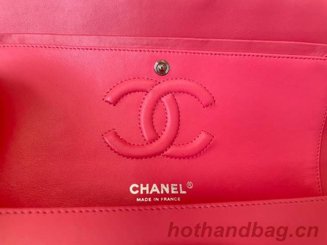 Chanel classic handbag Lambskin&silver Metal 01112 pink