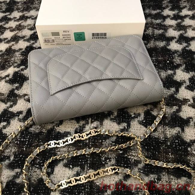 Chanel WOC Original Caviar Leather Flap cross-body bag CC33815 grey