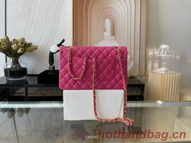 Chanel classic handbag Lambskin&gold Metal 01112 plum