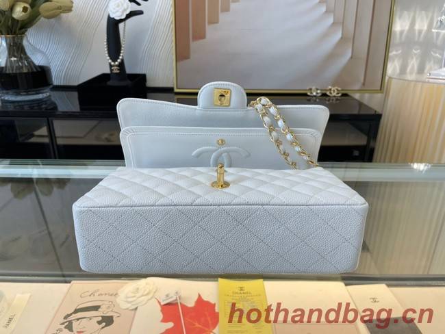 Chanel classic handbag Lambskin&gold Metal 01112 white