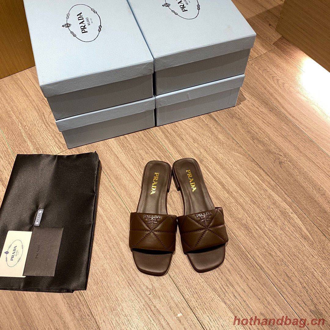 Prada Slippers Shoes PD56902 Brown