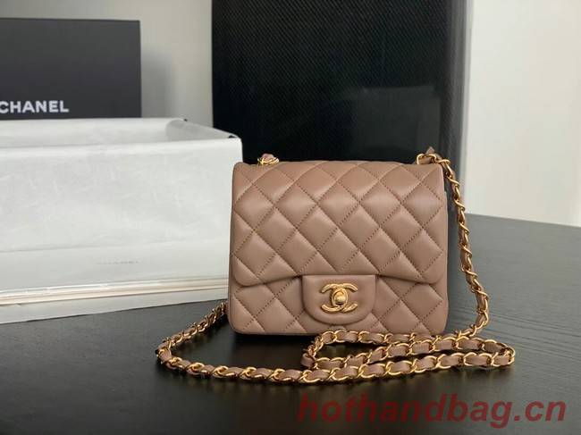 Chanel Flap Lambskin Shoulder Bag AS1115 Taupe