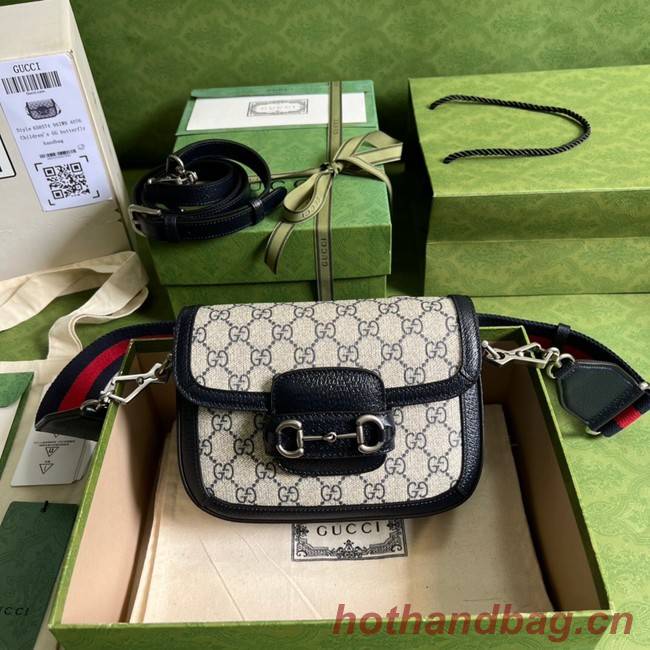 Gucci Horsebit 1955 GG mini bag 658574 blue