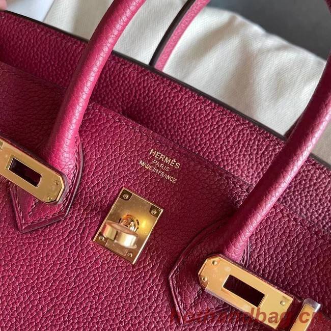 Hermes original Togo Leather HB25O Burgundy