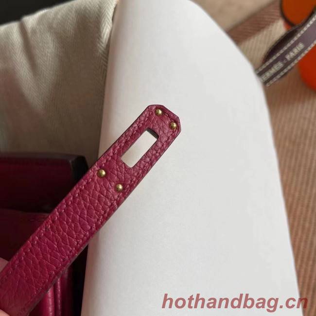 Hermes original Togo Leather HB25O Burgundy