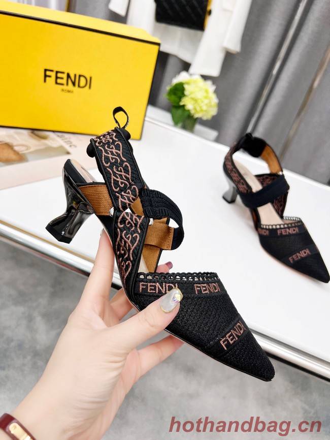 Fendi SANDAL 91029-1  Heel 5.5CM