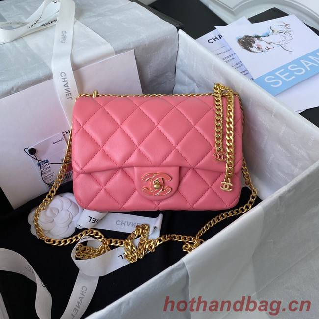 Chanel Flap Lambskin small Shoulder Bag AS3114 pink