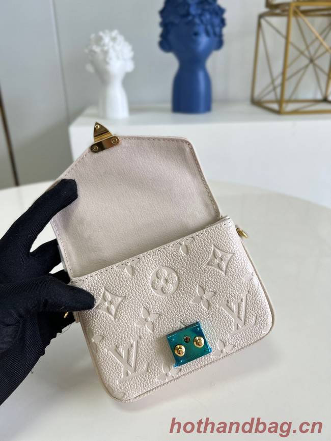 Louis Vuitton Monogram Empreinte POCHETTE METIS BB M81390 Creme