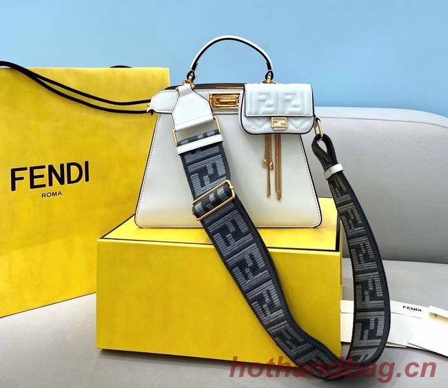 Fendi Peekaboo ISeeU MEDIUM leather bag 80011A white