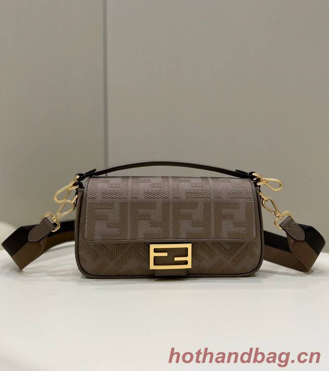 Fendi Baguette Chain FF fabric bag 8BR600A gray