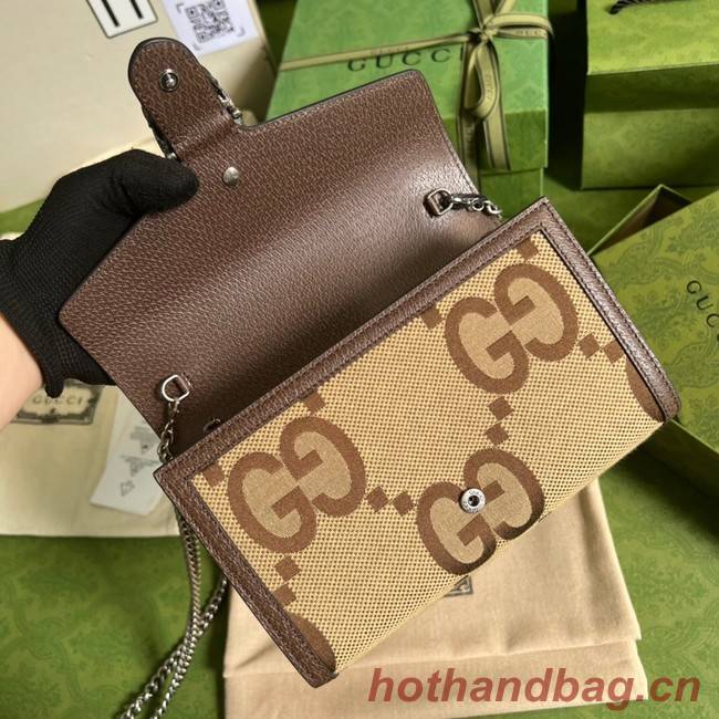 Gucci Dionysus jumbo GG chain wallet 401231 brown