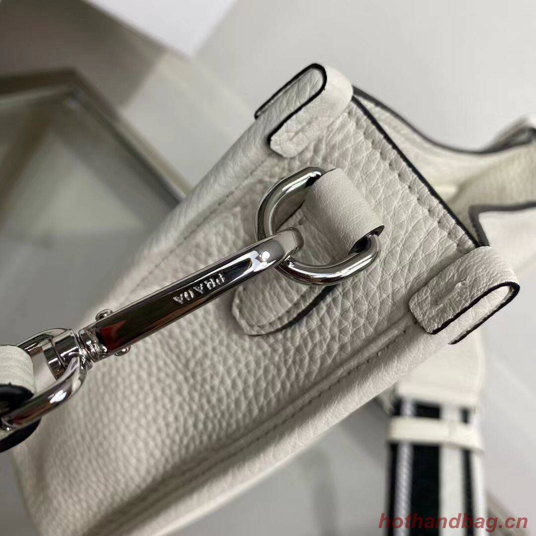 Prada Leather mini shoulder bag 1BH191 white