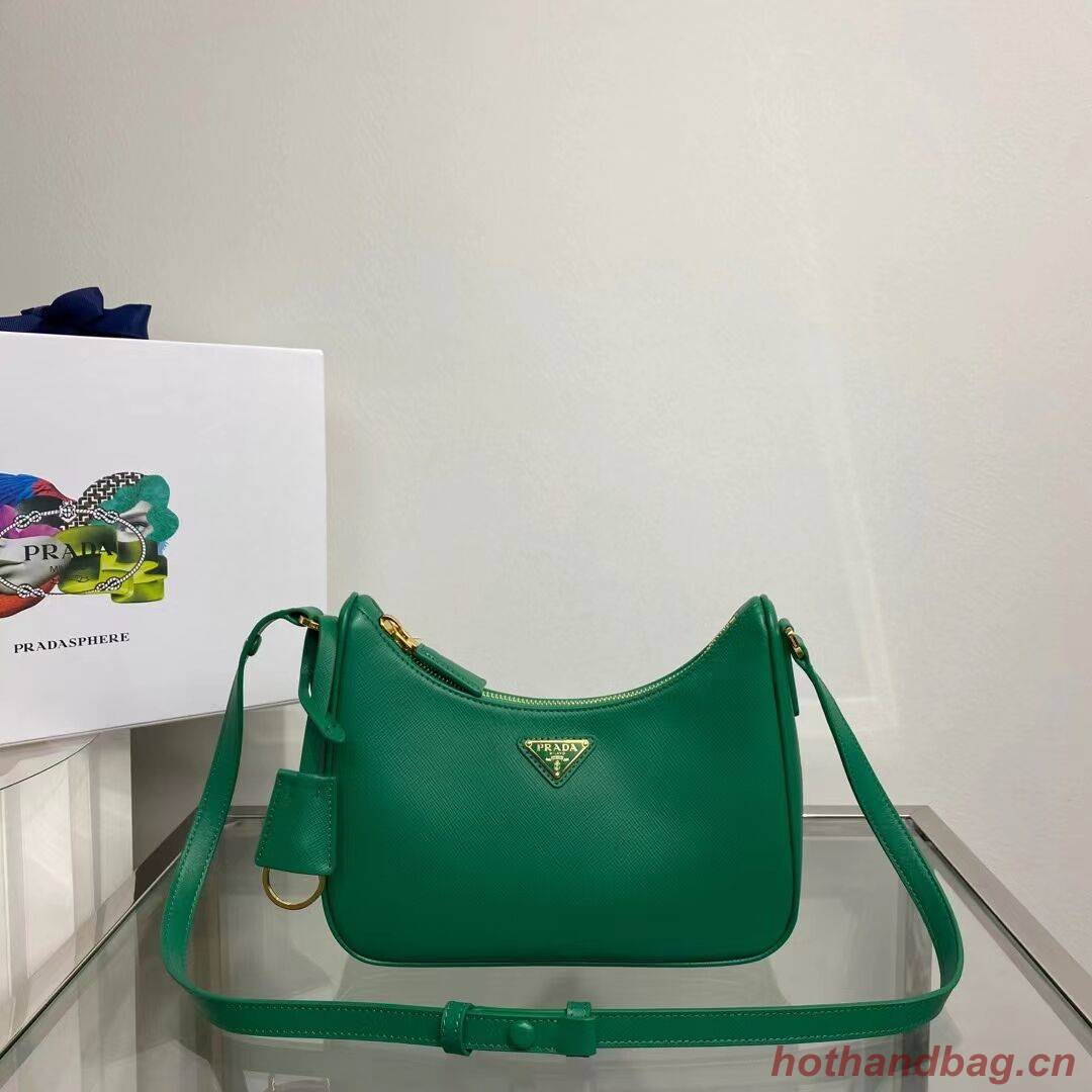 Prada Small Saffiano leather shoulder bag 1BD330 green